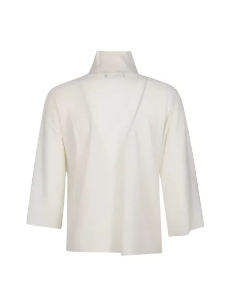 Sweter z golfem Fabiana Filippi biały