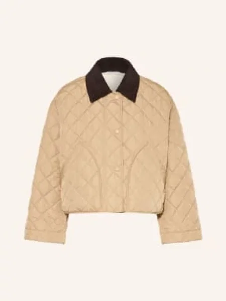 Weekend Max Mara Kurtka Pikowana Kaki beige beżowa