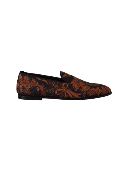Półbuty Dolce And Gabbana w kwiatki niebieskie