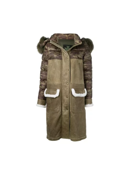 Parka Mr&mrs Italy z kapturem zielona