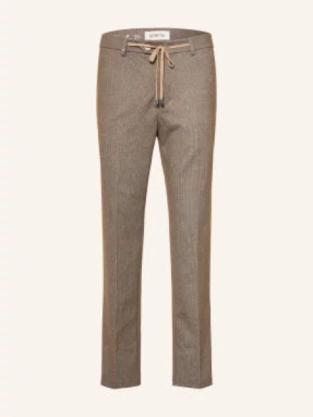 Distretto 12 Spodnie Carracci York O Kroju Extra Slim Fit beige beżowe