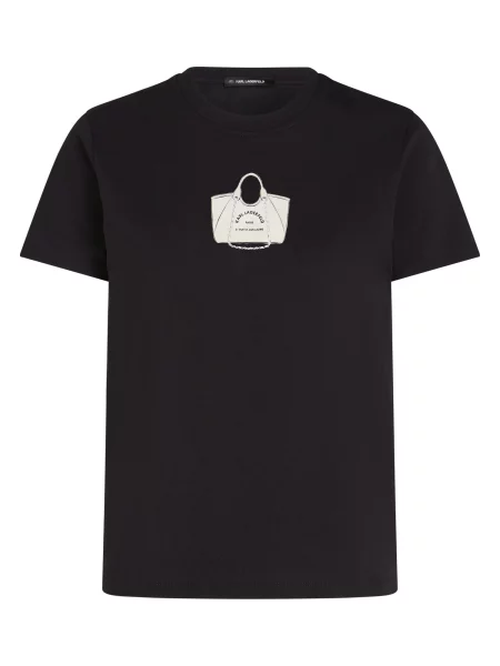 Karl Lagerfeld Tricou crem negru