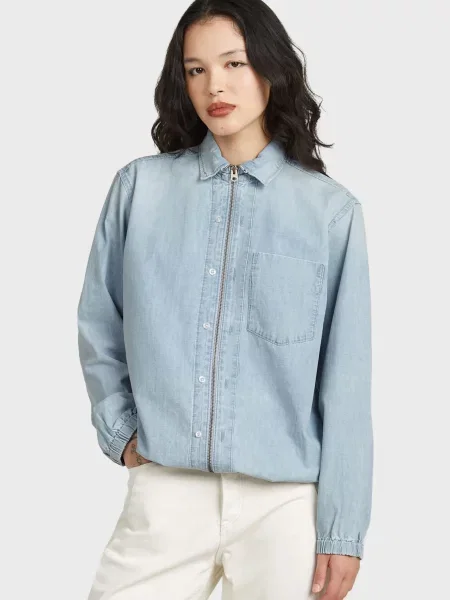Сорочка G-star Raw блакитна