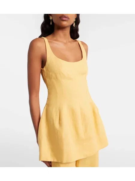 Cu peplum top Faithfull de in galben