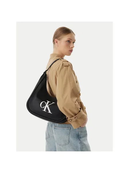 Calvin Klein Geantă de umăr / alb negru