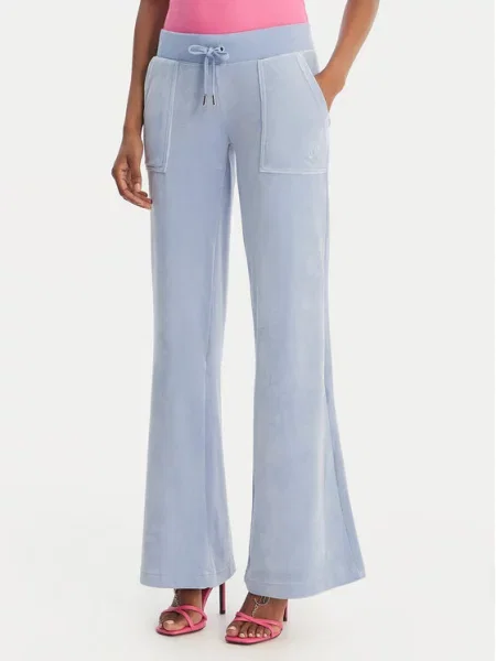 Juicy Couture Spodnji del trenirke Layla Svetlo Flared Leg modra