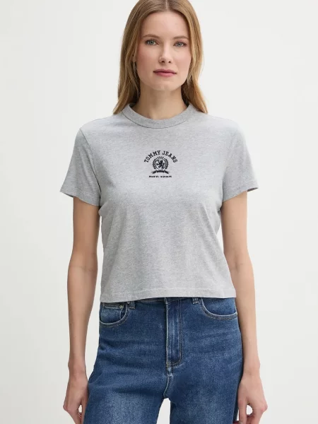 Tommy Jeans tričko šedé