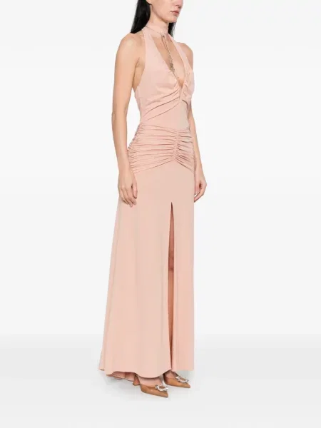 Maxi rochie maxi Babylone Paris cu gât halter de costum