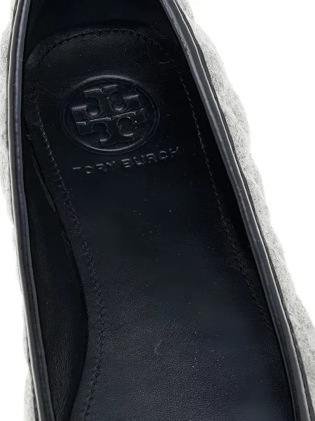 Prošiven balerinke Tory Burch s mašnom siva