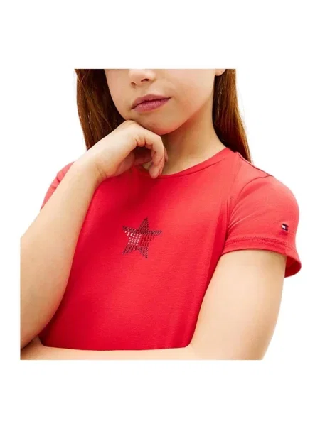 Tricou copii Tommy Hilfiger roz