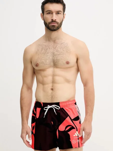 Kopalne kratke hlače adidas x Mercedes rdeča