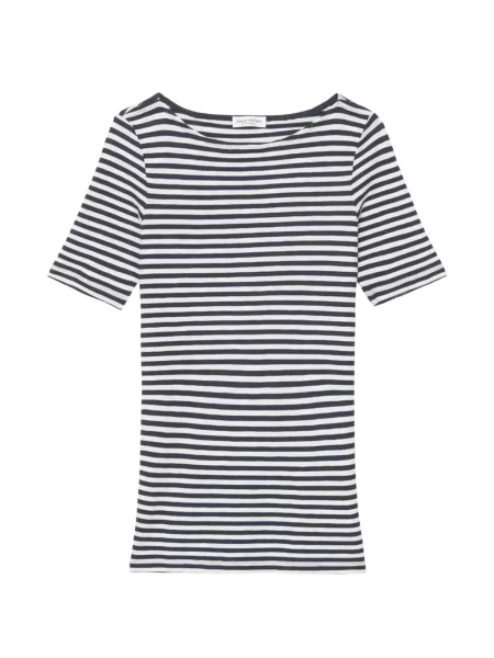 Tricou polo Marc O'polo din jerseu alb