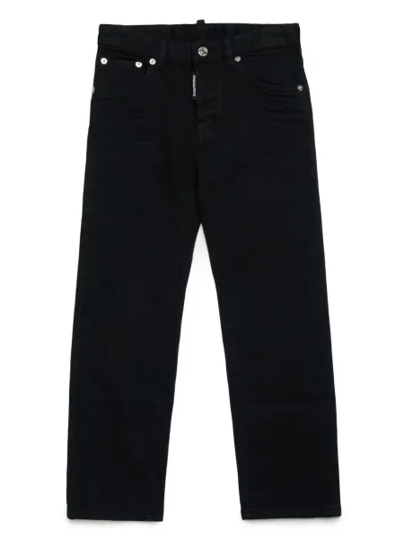 Jeansy straight leg dziecięce Dsquared2 czarne