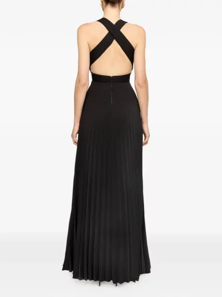 Rochie maxi Nissa din satin negru