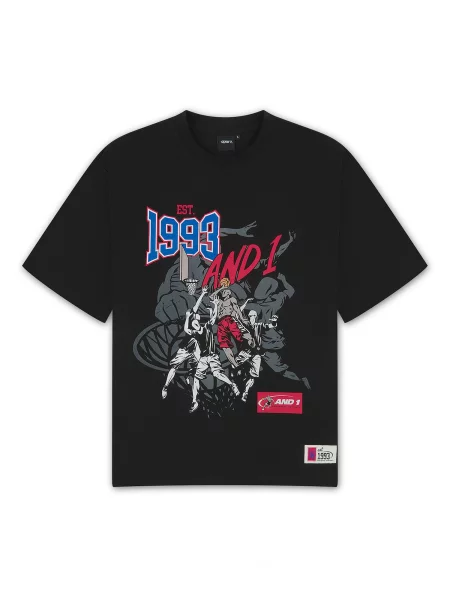 Tricou albastru / gri închis / roșu negru