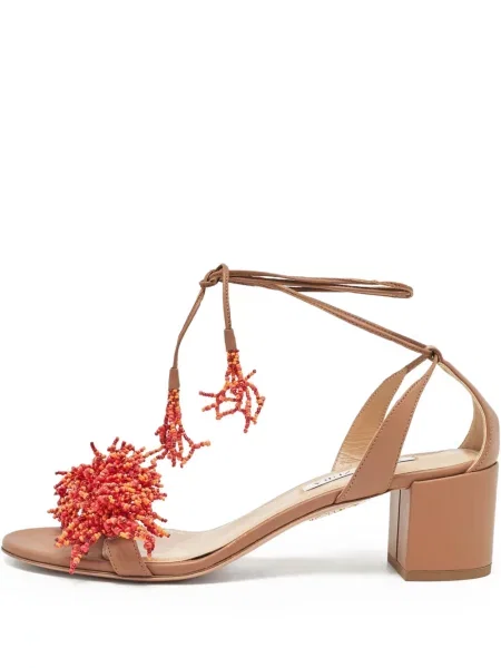 Сандали Aquazzura мъниста кафяво