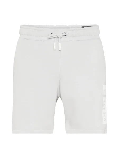 ALPHA INDUSTRIES Pantaloni gri deschis / roșu alb