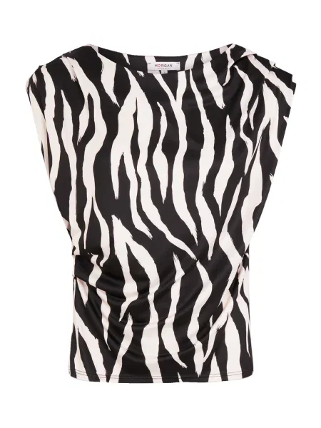 Morgan Bluză negru / murdar alb
