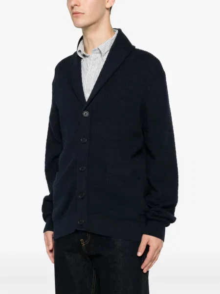 Gulerat cardigan Gant tricotate albastru