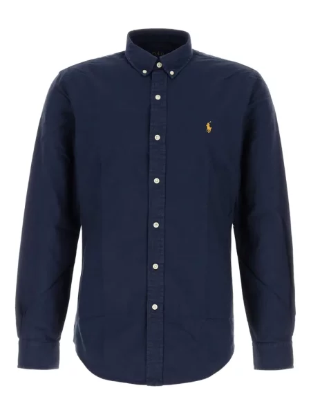 Krótka koszula Polo Ralph Lauren w paski niebieska