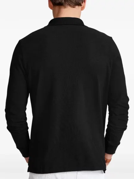 Tricou polo Polo Ralph Lauren cu autograf cu 5 buzunare în carouri gri