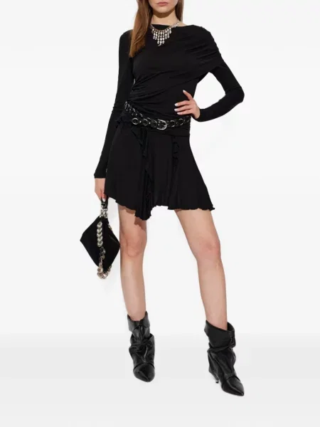 Fusta mini Marant Etoile cu volane negru