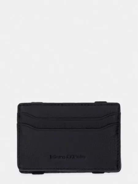 Marc O'Polo etui za kartice usnjen črna