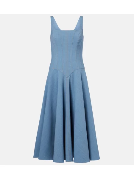 Rochie midi Emilia Wickstead albastru