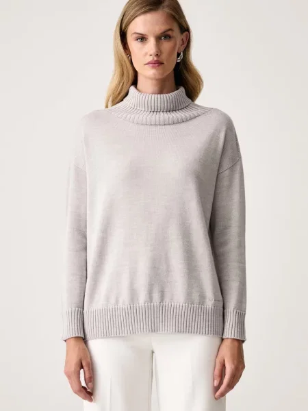 MM by Max Mara rolák dámský vlněný MMLMEANDRO šedý