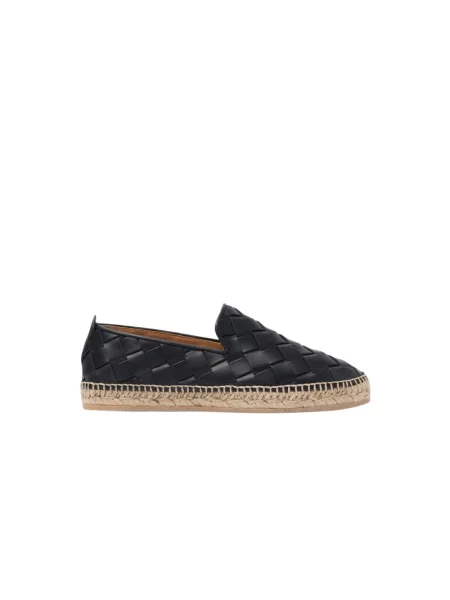 Espadryle Scarosso skórzane czarne