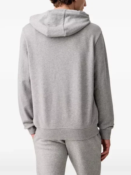 Hoodie Napapijri με κέντημα με κορδόνι γκρι