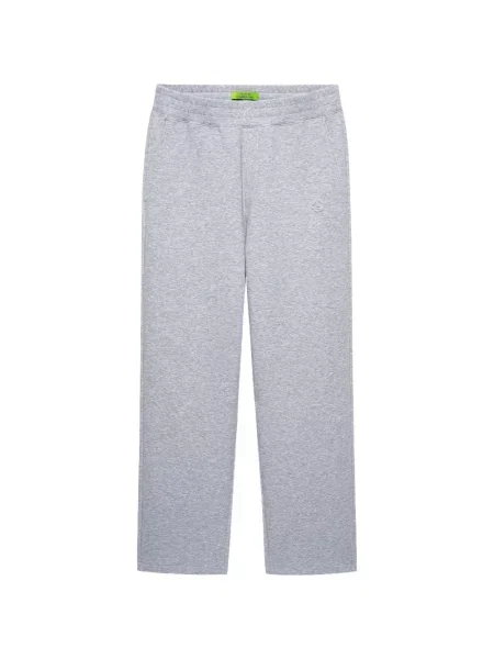 Pantaloni Shanghai Tang cu broderie alergare gri
