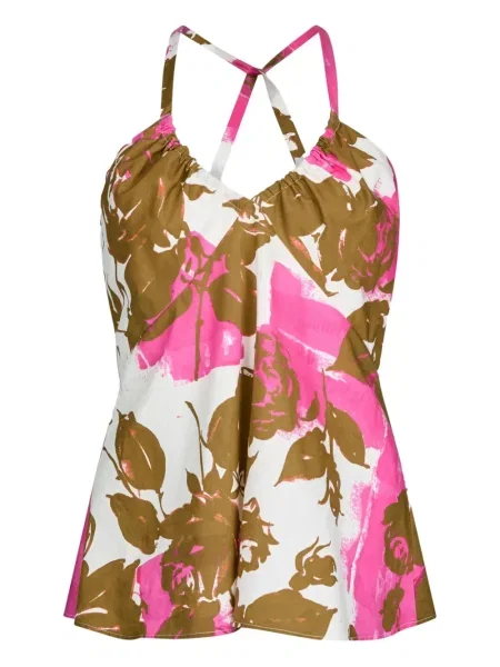 Топ Liu Jo на цветя с принт розово