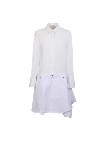 Sukienka koszulowa Jw Anderson biała