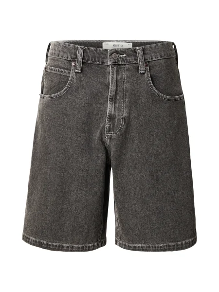 HOLLISTER Jeans gri denim negru