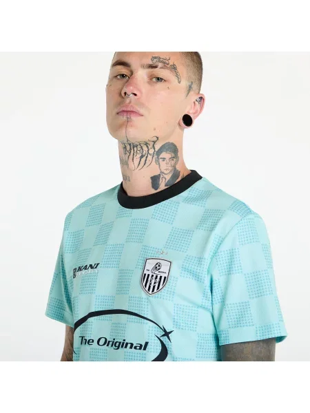 Тениска Karl Kani OG Sport Star Check Trikot Light Blue/ Black S черно
