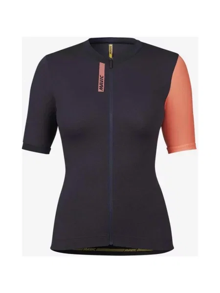 Koszulka rowerowa Mavic Essential krótki rękaw jasnoróżowy L czarny