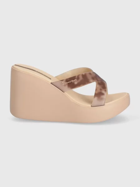 Шльопанці Ipanema HIGH FASHION на танкетці бежевий