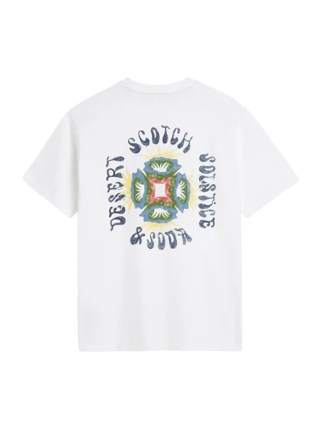 SCOTCH & SODA Tričko marine modrá / žlutá / zelená bílá