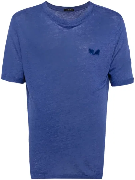 Tricou Iro cu broderie albastru