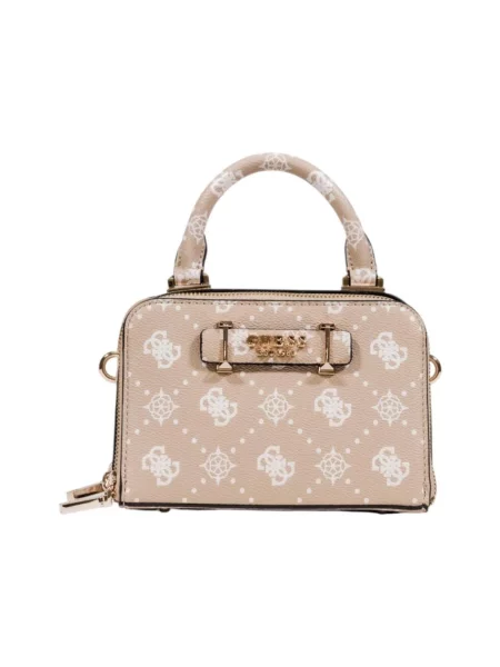 Guess torebka SILIA beżowy biała
