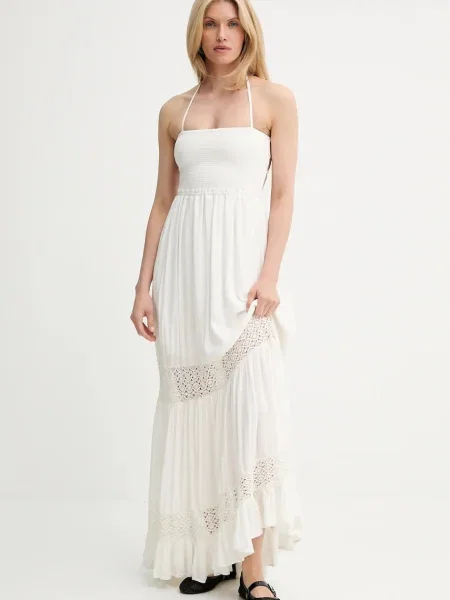 Answear Lab rochie maxi evazati alb