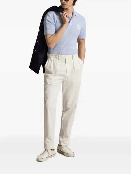Șapcă Polo Ralph Lauren de mătase cu dungi cu cataramă albastru