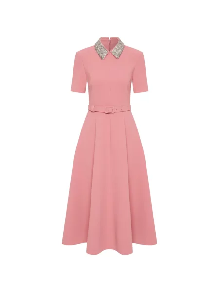 Scurt rochie midi Rebecca Vallance roz