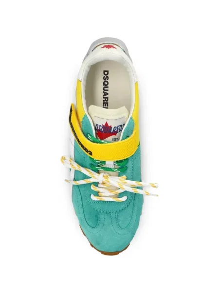 Fűzős csipkés sneaker Dsquared2 zöld