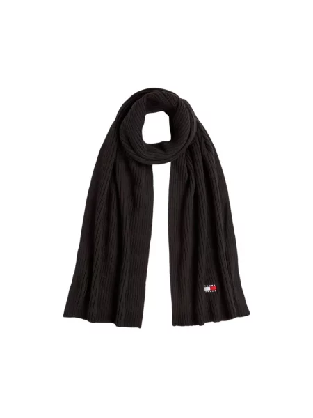 Szal Tommy Jeans z logo czarna