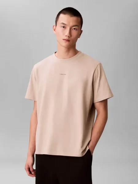 Calvin Klein Tricou | Relaxed fit | stretch pique bej
