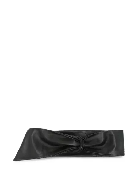 Cu centură curea Jacquemus din piele negru