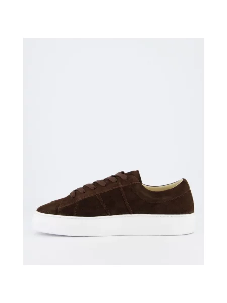 Sneakersy Nubikk skórzane brązowe