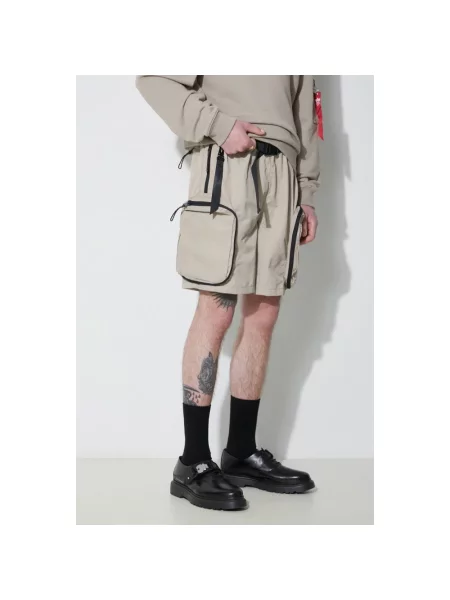 Szorty Alpha Industries casual beżowe